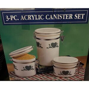 3 Piece Acrylic Canister Set